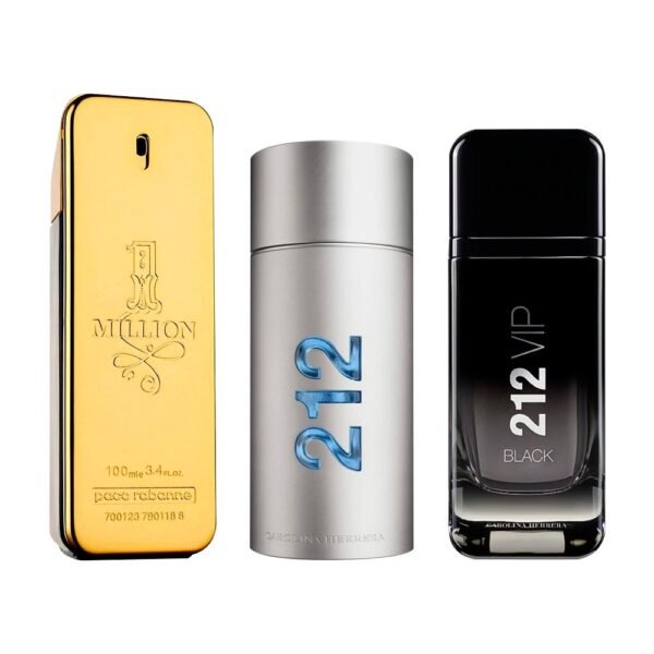 3 Parfumcombinaties – 1 Million, 212 MEN og 212 Black